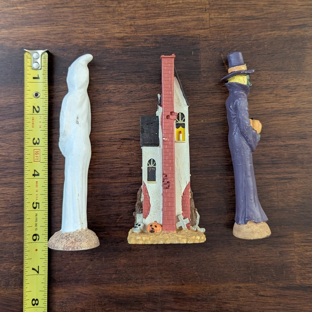 Halloween Figurine Set - Ghost, Haunted House, and Witch - Picture 7 of 9